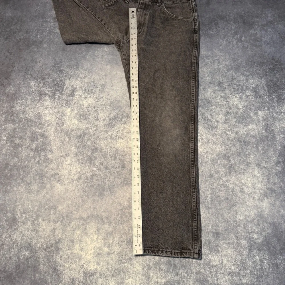 Vtg Wrangler Made in USA Mens Jeans 32x30 Faded Black Denim Straight Leg 90s Y2K